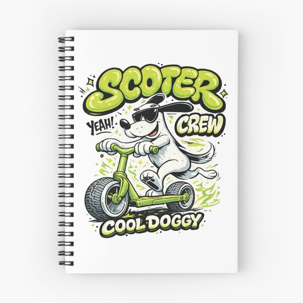 Item preview, Cool Doggy Riding Scooter Crew Cute Cartoon Dog Sunglasses Streetwear Graphic designed and sold by DesignArtist.ia.