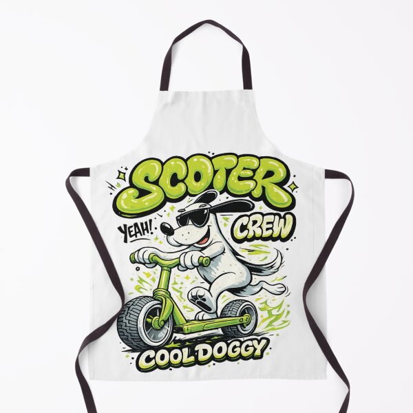 Item preview, Cool Doggy Riding Scooter Crew Cute Cartoon Dog Sunglasses Streetwear Graphic designed and sold by DesignArtist.ia.