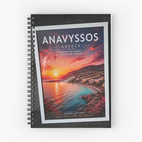 Item preview, Anavyssos Greece Sunset A3 Poster Print designed and sold by RetroposterMan.