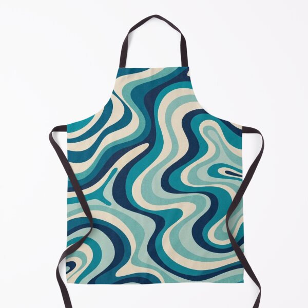 Item preview, Liquid Swirl Retro Abstract in blue tones, Cream, and White designed and sold by Differenceee.
