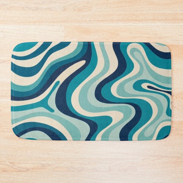 Item preview,   Liquid Swirl Retro Abstract in blue tones, Cream, and White designed and sold by Differenceee.