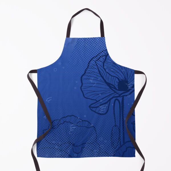 Item preview, Blue Poppy Flowers Botanical Line Art designed and sold by chaaval.