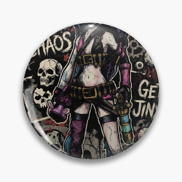 Item preview, Jinx League of Legends Grunge Video Game Streetwear Tee designed and sold by Senpaiwaves.