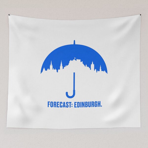 Item preview, Forecast: Edinburgh – Rainy Skyline Under Cover designed and sold by Fenay Designs.