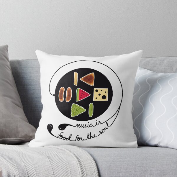 Item preview, Simple Stylized Music Player with Food Icons, Earphones and Text designed and sold by ChantellaGF.