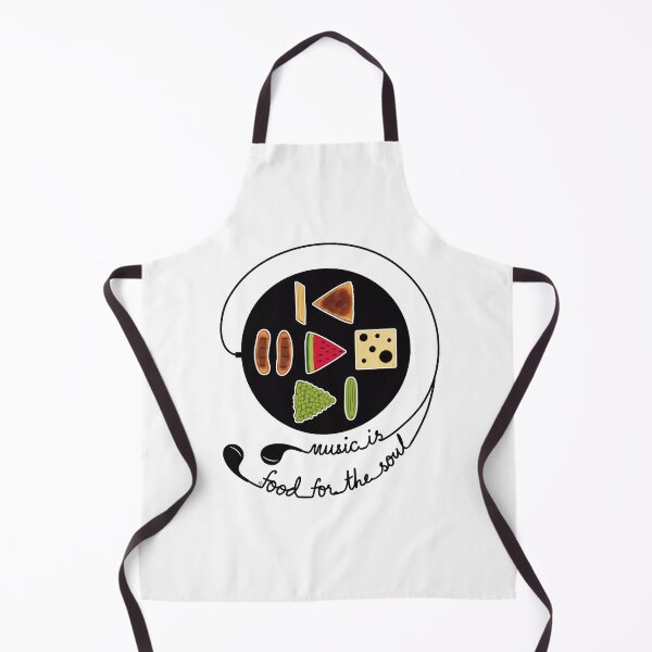 Item preview, Simple Stylized Music Player with Food Icons, Earphones and Text designed and sold by ChantellaGF.