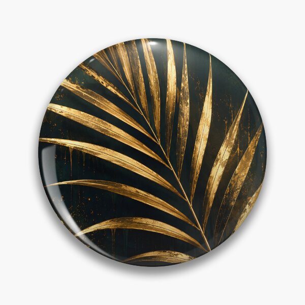 Item preview, Golden Palm – Luxury Botanical Art in Emerald Green & Gold designed and sold by bauschberts.