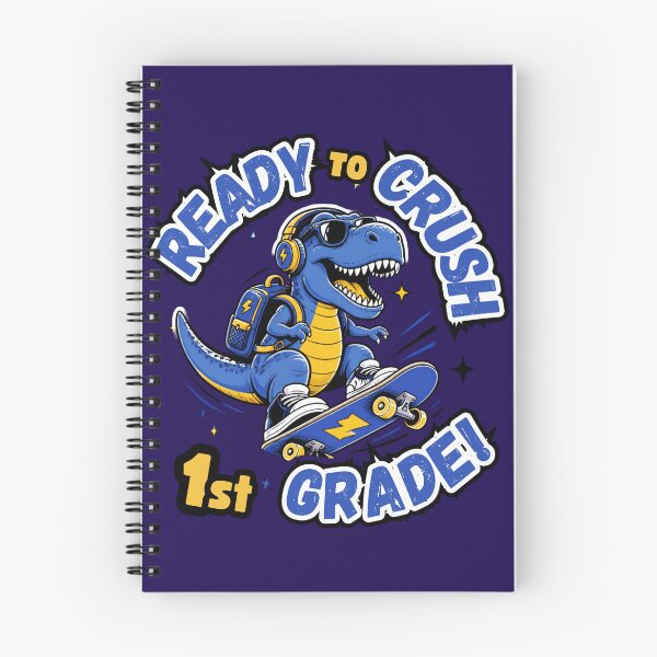 Item preview, Ready To Crush 1st Grade Blue T-Rex Dinosaur designed and sold by ScriptedMoments.