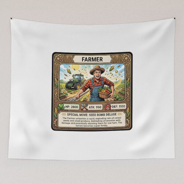 Item preview, Farmer Hero Trading Card designed and sold by DeerHouse.
