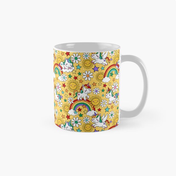 Item preview, Unicorns Rainbows and Sunshine in Yellow designed and sold by KrisInStitches.
