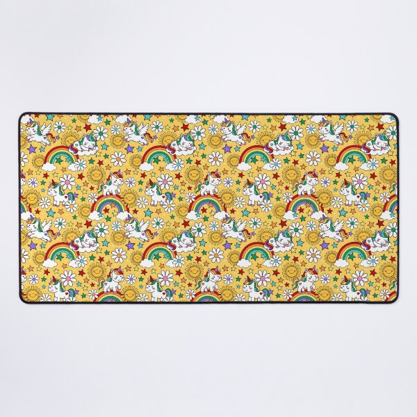 Item preview, Unicorns Rainbows and Sunshine in Yellow designed and sold by KrisInStitches.