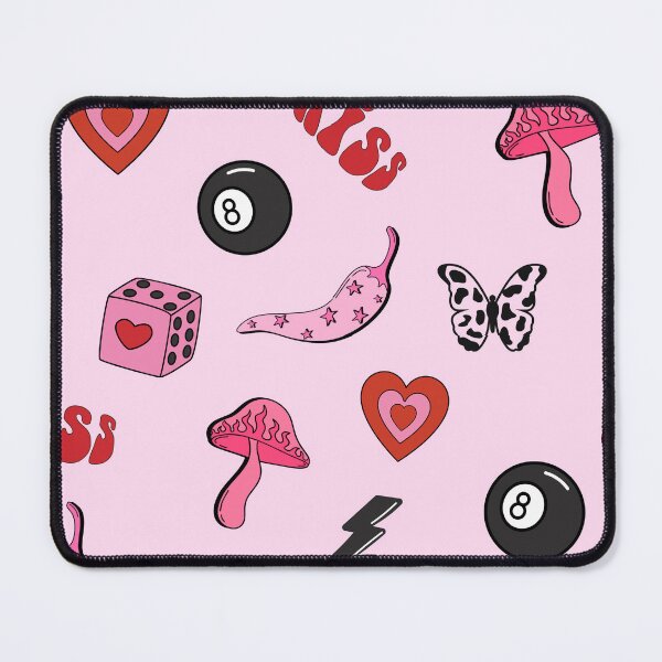 Item preview, Y2K Pink Psychedelic Doodle Pattern designed and sold by jianina-alondra.