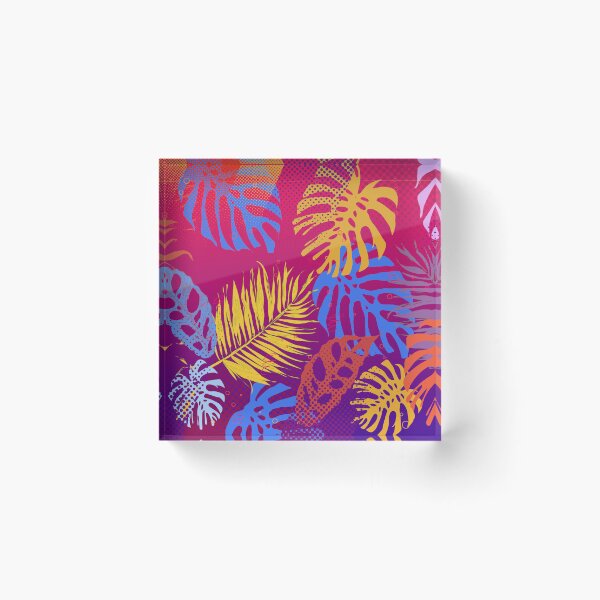 Item preview, Tropical Monstera Leaves Colorful Pattern designed and sold by chaaval.