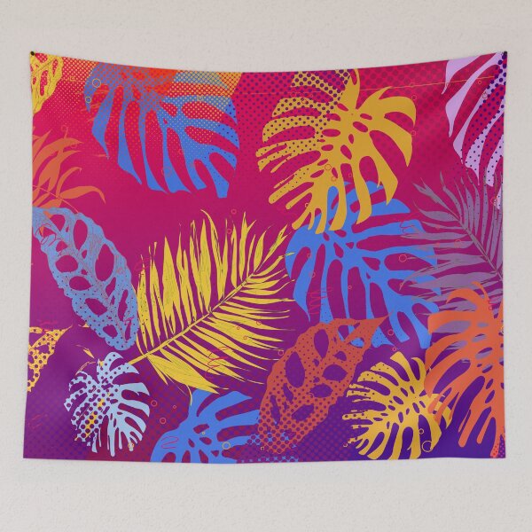 Item preview, Tropical Monstera Leaves Colorful Pattern designed and sold by chaaval.