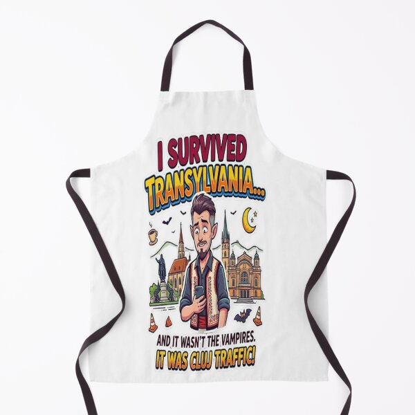 Item preview, I Survived Transylvania… And It Wasn't the Vampires, It Was Cluj Traffic! Funny Romania Travel T-Shirt | Cluj-Napoca Souvenir | Transylvania Gift designed and sold by Sushikidsntod.