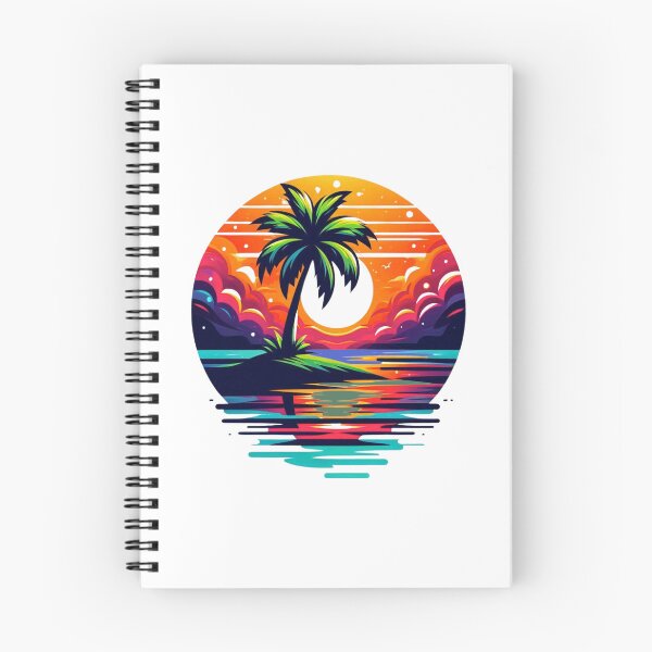Item preview, Retro Tropical Palm Tree Sunset | Island Paradise Vaporwave Art designed and sold by Awarrie.