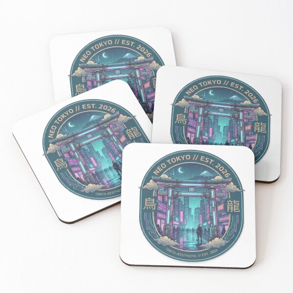 Item preview, Cyberpunk Torii Gate – Neon Shinjuku Rain Emblem designed and sold by Surviving Monday Club.