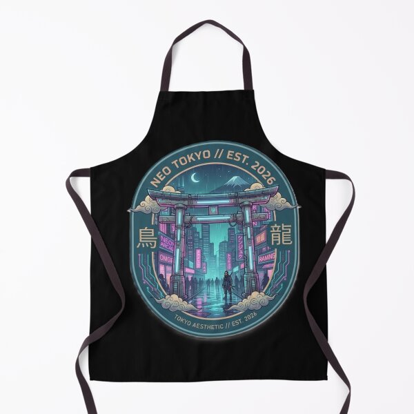 Artikelvorschau, Cyberpunk-Torii-Tor – Neon Shinjuku Regen Emblem entworfen und verkauft von Surviving Monday Club.