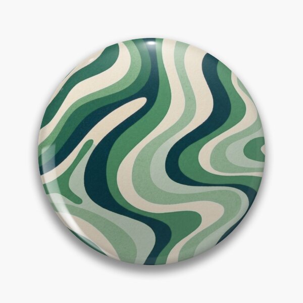 Item preview, Liquid Swirl Retro Abstract in green tones, Cream, and White designed and sold by Differenceee.
