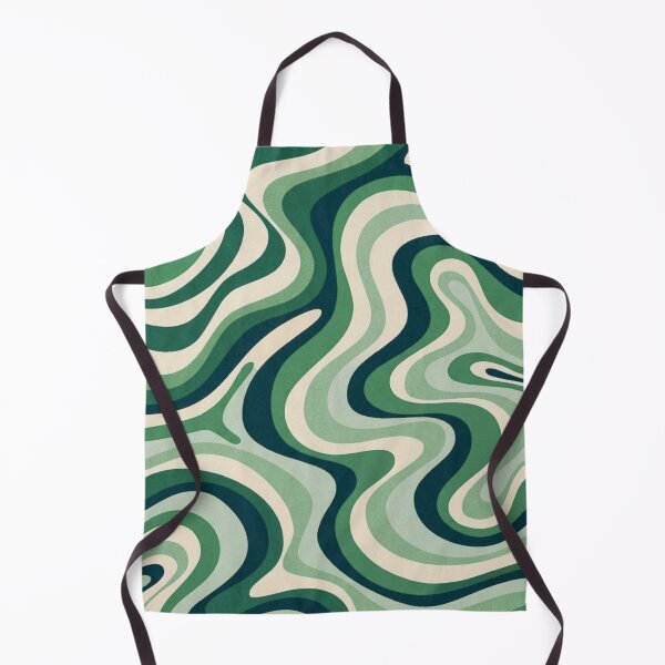 Item preview, Liquid Swirl Retro Abstract in green tones, Cream, and White designed and sold by Differenceee.