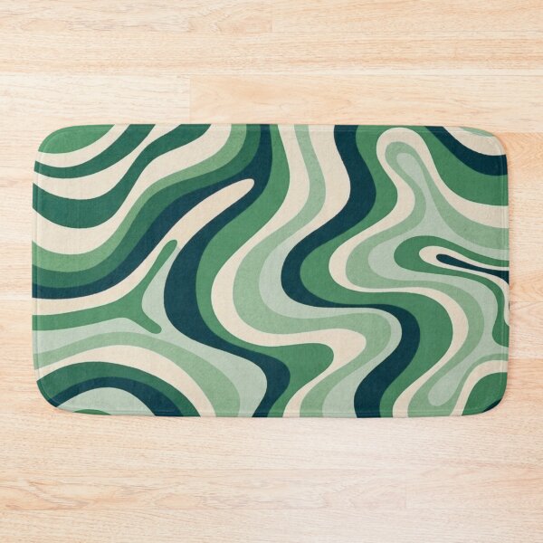 Item preview, Liquid Swirl Retro Abstract in green tones, Cream, and White designed and sold by Differenceee.
