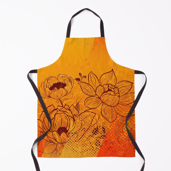 Item preview, Peony Flowers Orange Botanical Line Art designed and sold by chaaval.