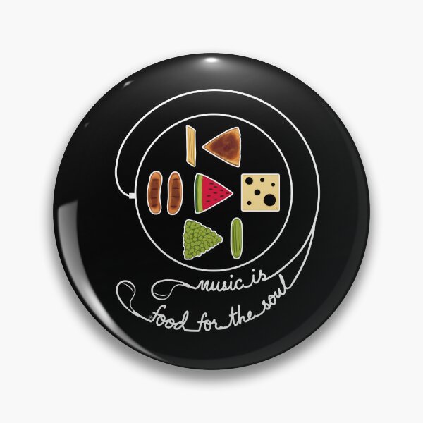 Item preview, Simple Stylized Music Player with Food Icons, Earphones and Text designed and sold by ChantellaGF.
