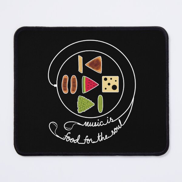Item preview, Simple Stylized Music Player with Food Icons, Earphones and Text designed and sold by ChantellaGF.