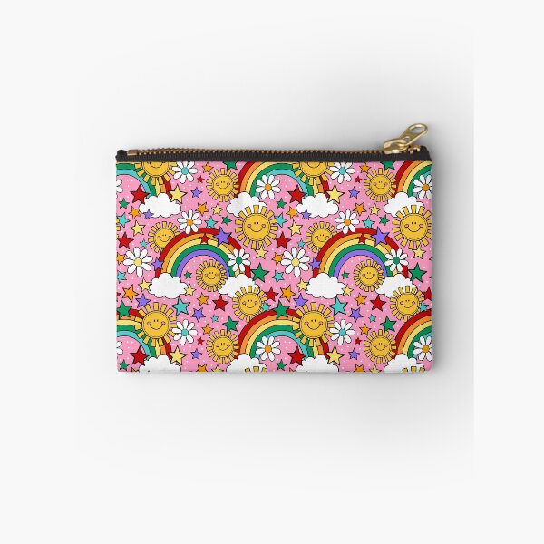Item preview, Happy Face Sunshine and Rainbows in Pink designed and sold by KrisInStitches.