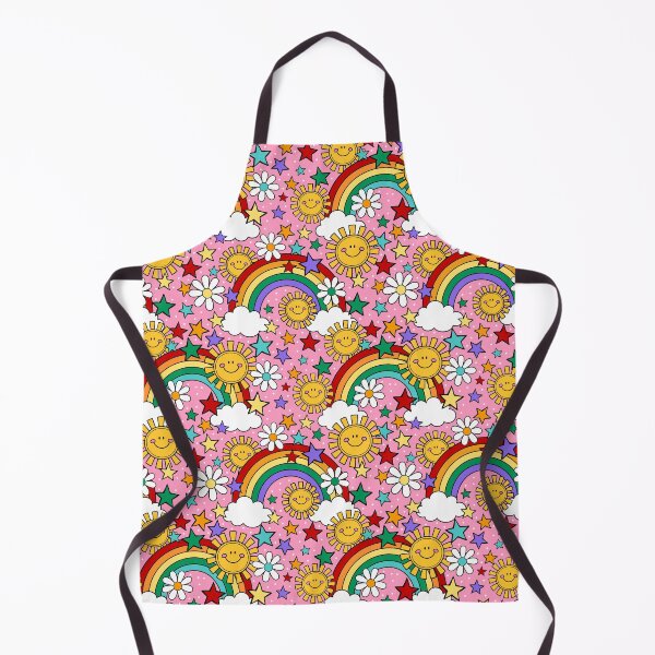 Item preview, Happy Face Sunshine and Rainbows in Pink designed and sold by KrisInStitches.