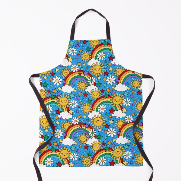 Item preview, Happy Face Sunshine and Rainbows in Blue designed and sold by KrisInStitches.