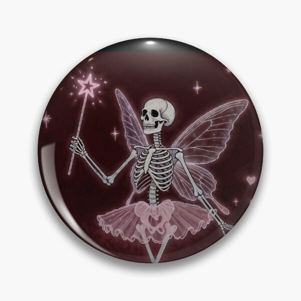 Item preview,  Whimsical Skeleton Fairy Character with Magical Wand and Hearts designed and sold by Mike Kiev art.