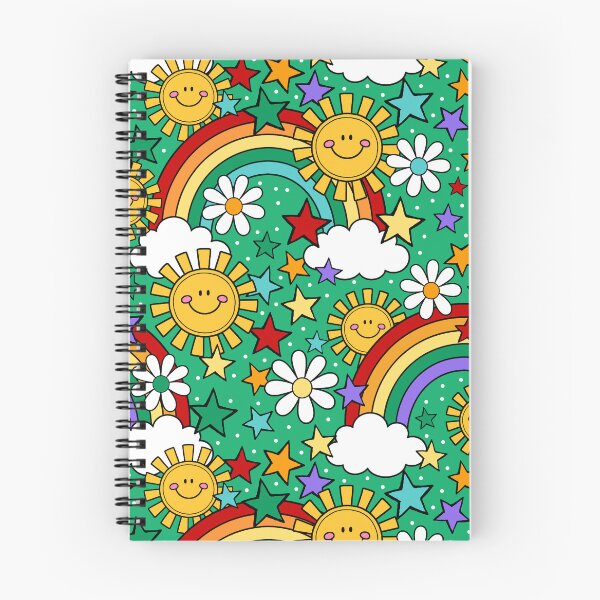 Item preview, Happy Face Sunshine and Rainbows in Green designed and sold by KrisInStitches.