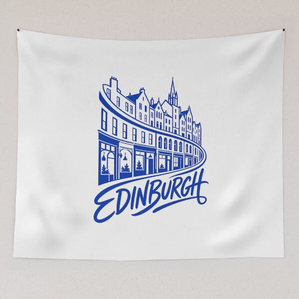 Item preview, Edinburgh Old Town – Flowing Blue Streetline designed and sold by Fenay Designs.