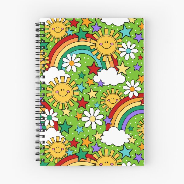 Item preview, Happy Face Sunshine and Rainbows in Lime Green designed and sold by KrisInStitches.