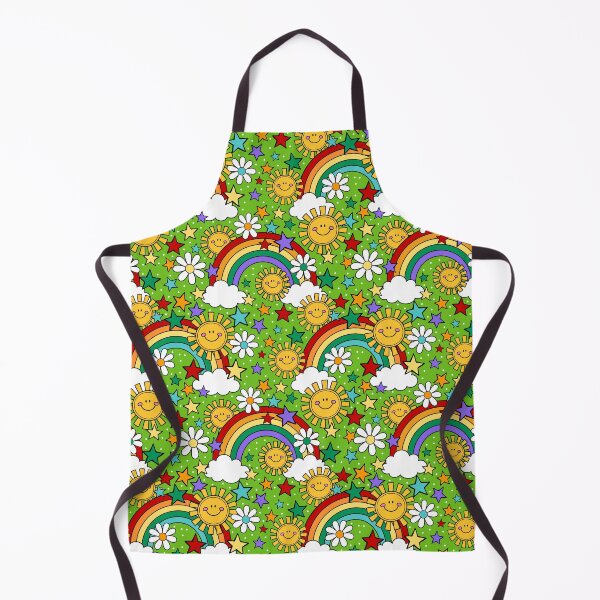 Item preview, Happy Face Sunshine and Rainbows in Lime Green designed and sold by KrisInStitches.