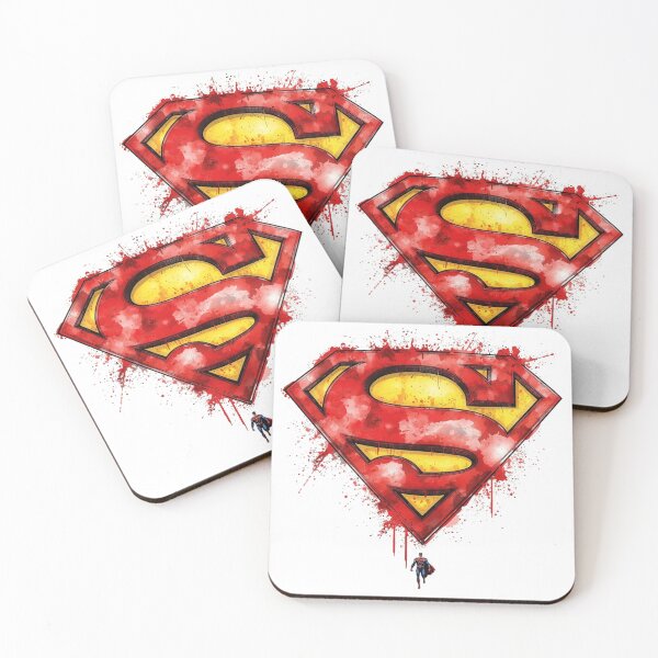 Artikelvorschau, Aquarell-Superman-Wappen-Farbspritzer-Kunst entworfen und verkauft von DKSH1234.