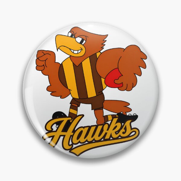 Item preview, Hawthorn Hawks AFL Mascot Logo designed and sold by Luke Foran Sports Art.