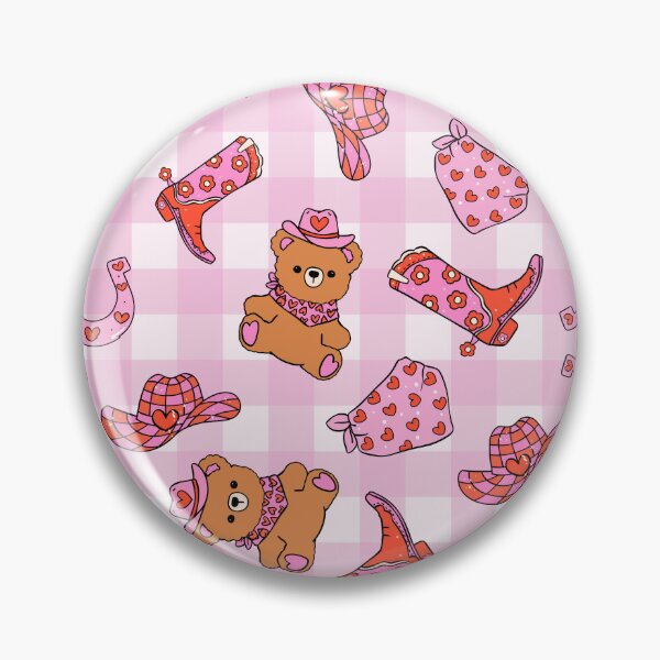 Item preview, Pink Western Cowboy Bear Pattern designed and sold by jianina-alondra.