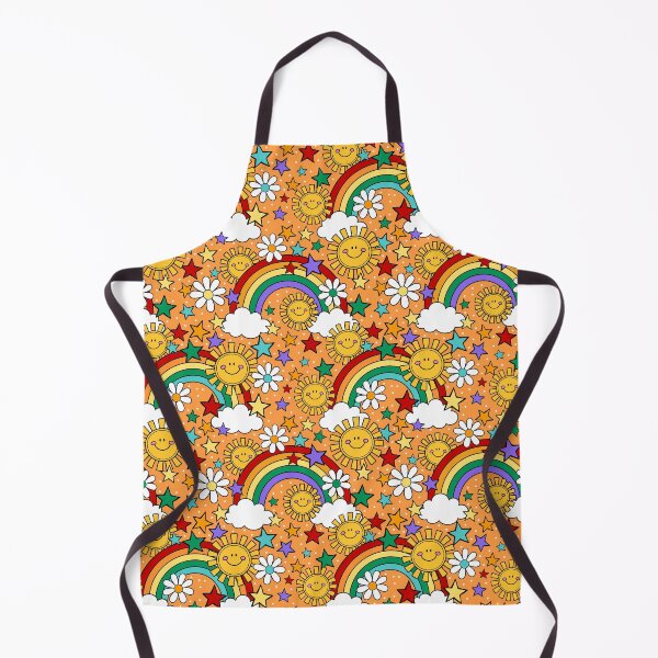 Item preview, Happy Face Sunshine and Rainbows in Orange designed and sold by KrisInStitches.