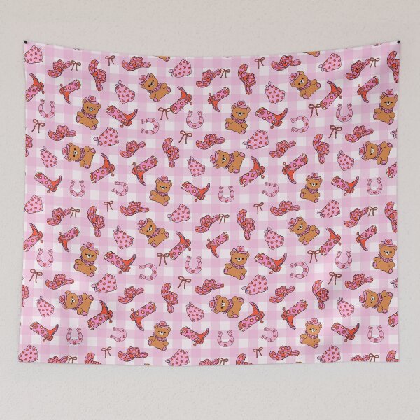 Item preview, Pink Western Cowboy Bear Pattern designed and sold by jianina-alondra.