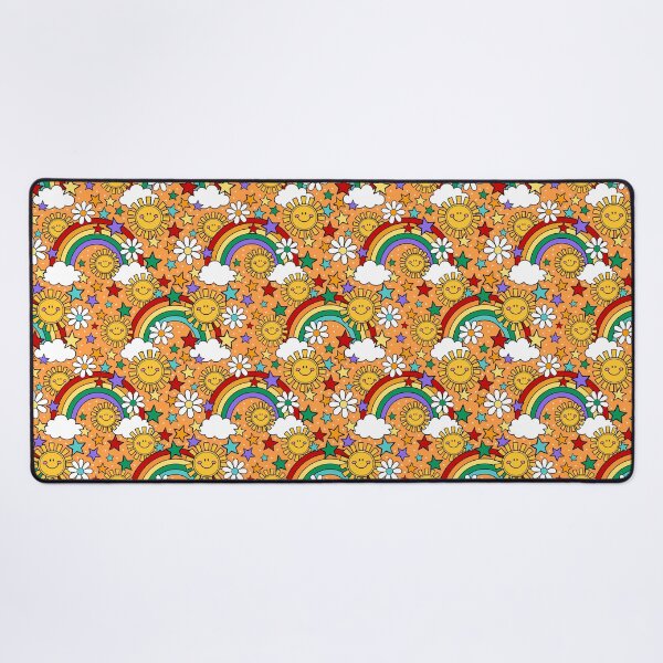 Item preview, Happy Face Sunshine and Rainbows in Orange designed and sold by KrisInStitches.