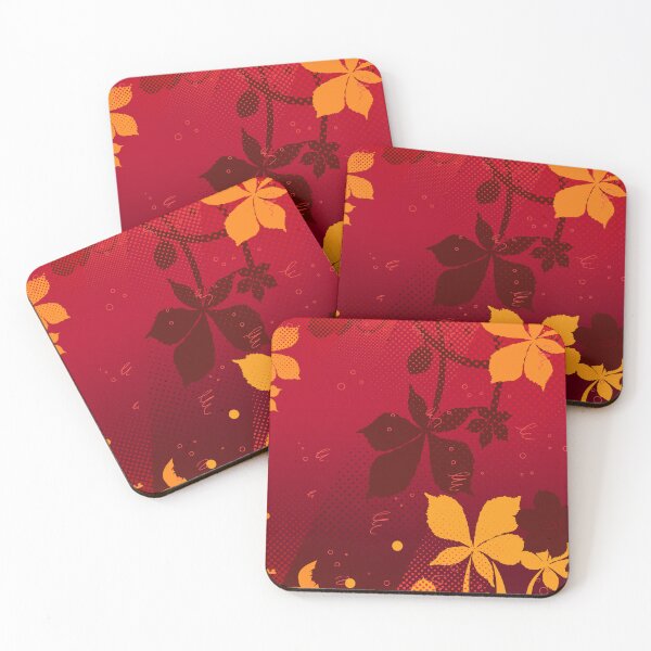 Item preview, Autumn Leaves Red Botanical Pattern designed and sold by chaaval.