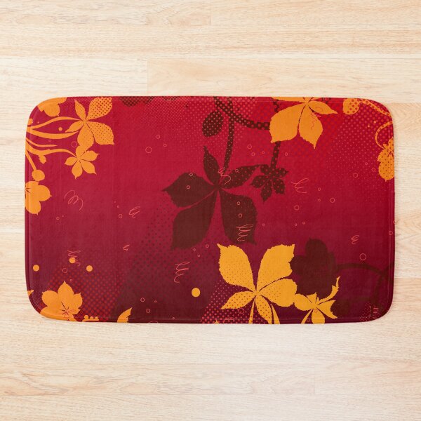 Item preview, Autumn Leaves Red Botanical Pattern designed and sold by chaaval.