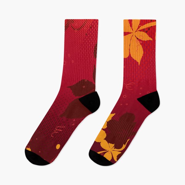 Item preview, Autumn Leaves Red Botanical Pattern designed and sold by chaaval.