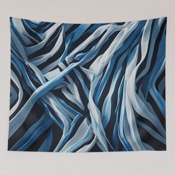 Item preview, Stripes in blue 2 designed and sold by blackwhiteblue.