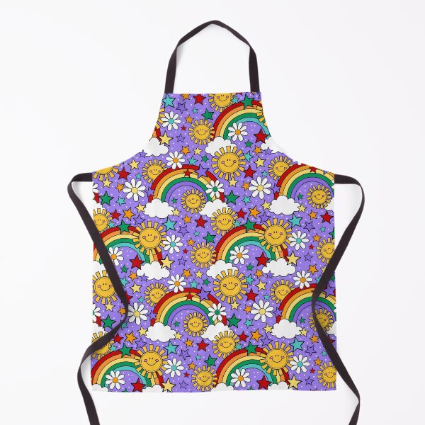 Item preview, Happy Face Sunshine and Rainbows in Purple designed and sold by KrisInStitches.