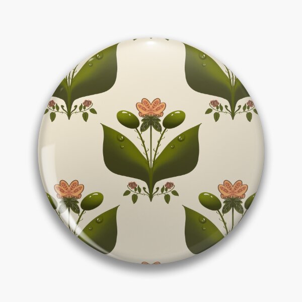 Item preview, Verdant Bloom Olive Green Art Nouveau Floral Pattern designed and sold by Almanzart.
