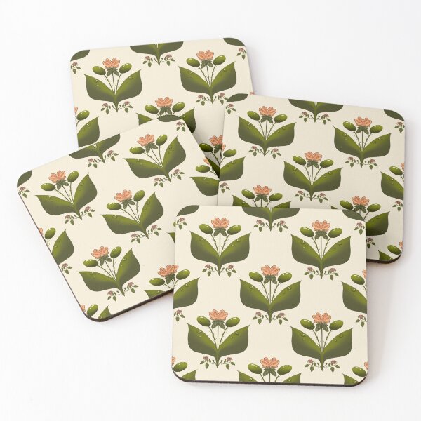 Item preview, Verdant Bloom Olive Green Art Nouveau Floral Pattern designed and sold by Almanzart.