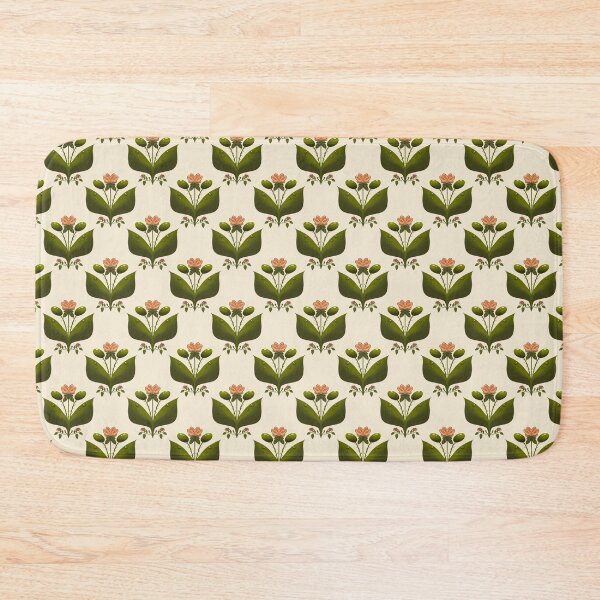 Item preview, Verdant Bloom Olive Green Art Nouveau Floral Pattern designed and sold by Almanzart.